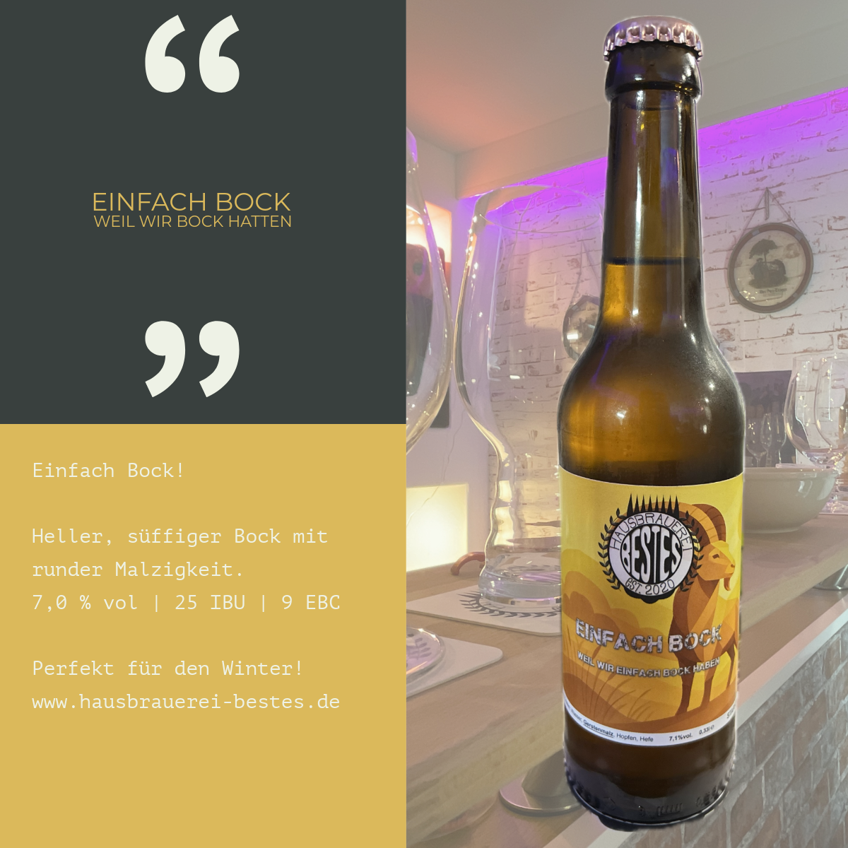 Bestes Einfachbock 0,33l