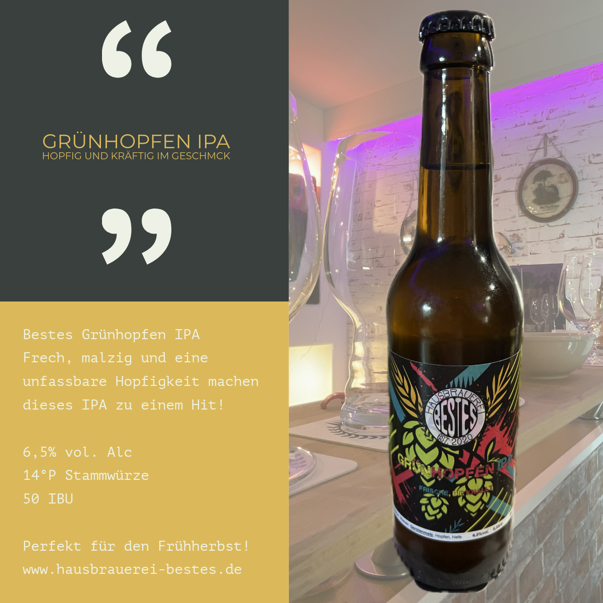 Bestes Grünhopfen IPA 0,33l